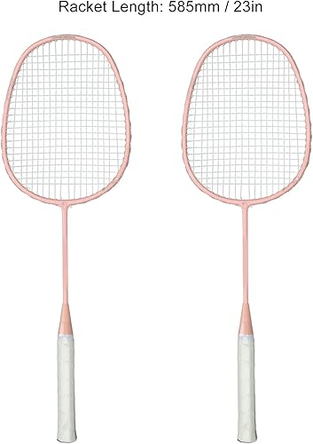 Miniatura 6 de Juego de raquetas de bádminton para juegos de patio trasero al aire libre, juego recreativo, principiantes, deportes, raqueta de bádminton recta con