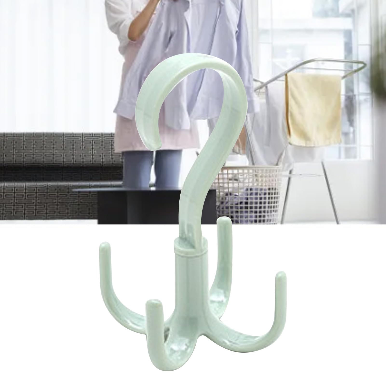 Belt Hanger, 360 Degree Swivel Belt Rack Belt Organizer with 4 Hanging Hooks Closet Accessories Organizer for Belt Tie Scarf Purse