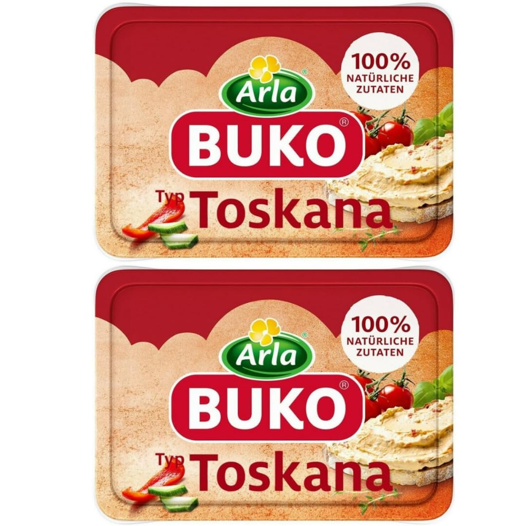 Arla Buko Frischkäse Typ Toskana Frischkäse käse 200 gramm x 2 STÜCK [Frischegarantie]