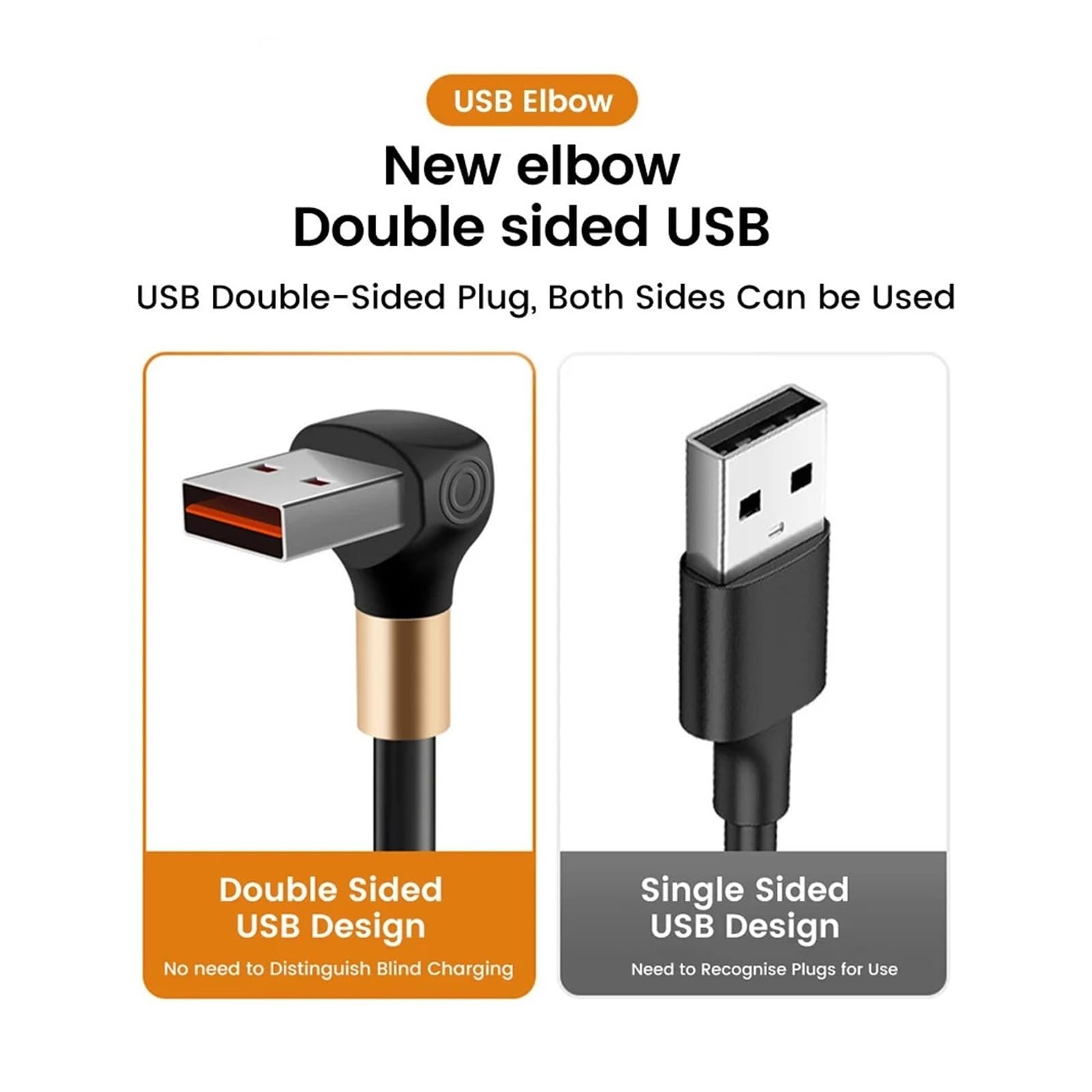 USB A/C Spring 6A 90° Fast Charge Type C do iPhone Samsung for Xiaomi (USB A do C)