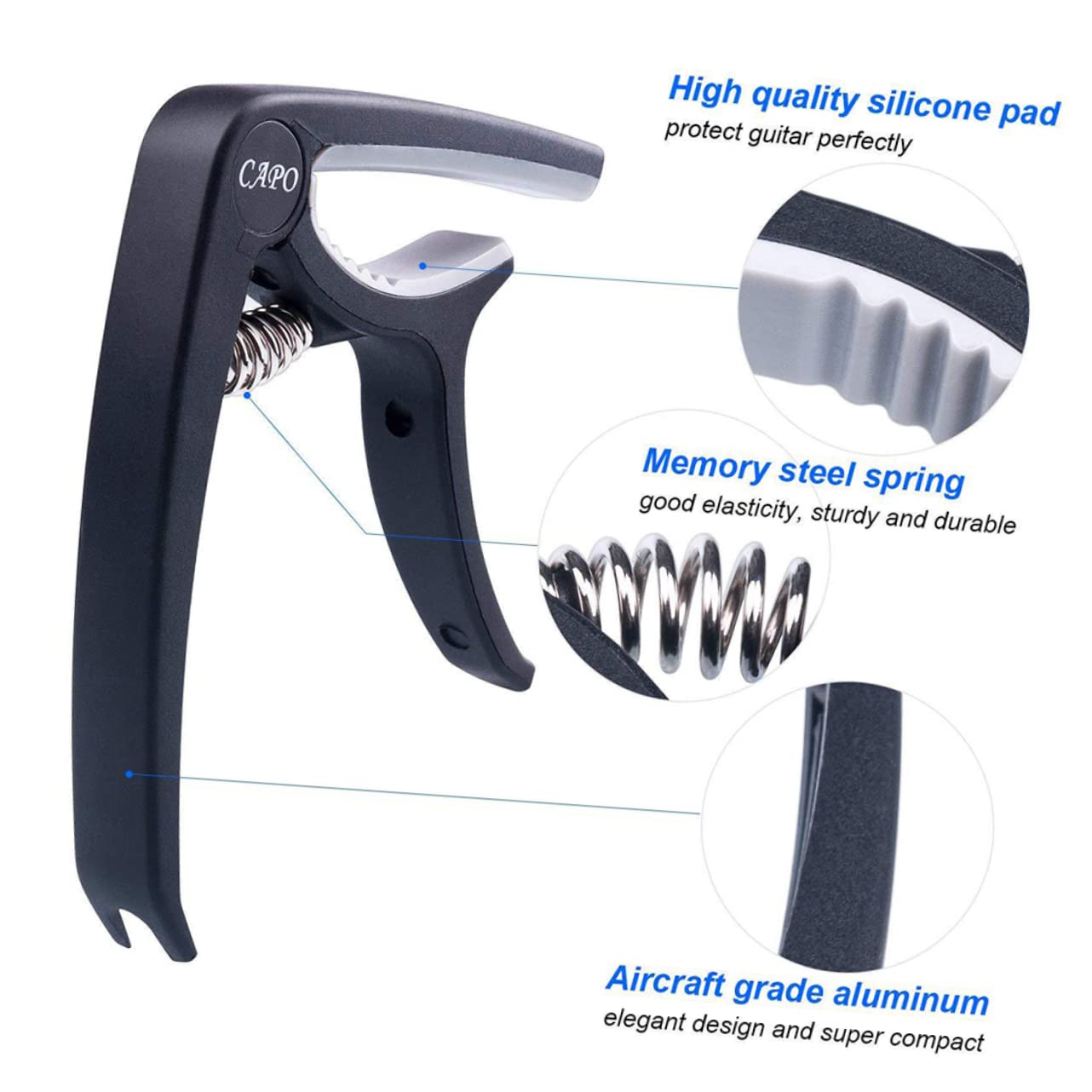 BESTonZON 3piezas Kit De Accesorios Para Guitarra Juego De Puente Cejuela Selleta Enrollador De Cuerdas y Púas Para Reemplazo y Mantenimiento De Cuerdas De Guitarra