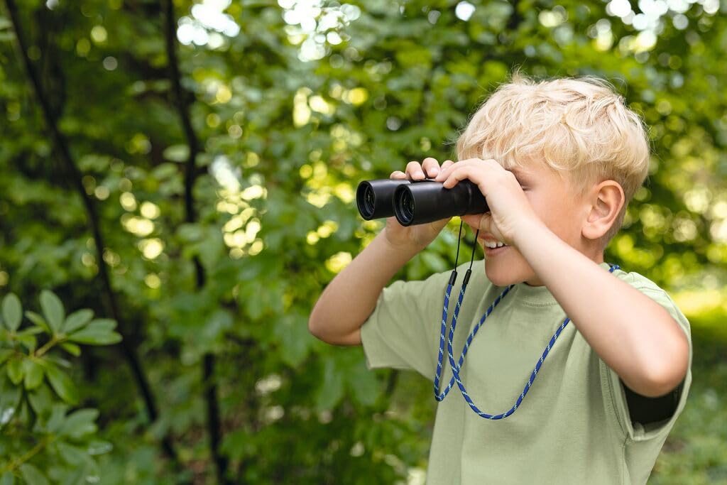 moses. Expedition Natur - Binocolo professionale per bambini con ingrandimento 12x, binocolo robusto per osservazioni della natura, ideale per attività all'aperto e avventura
