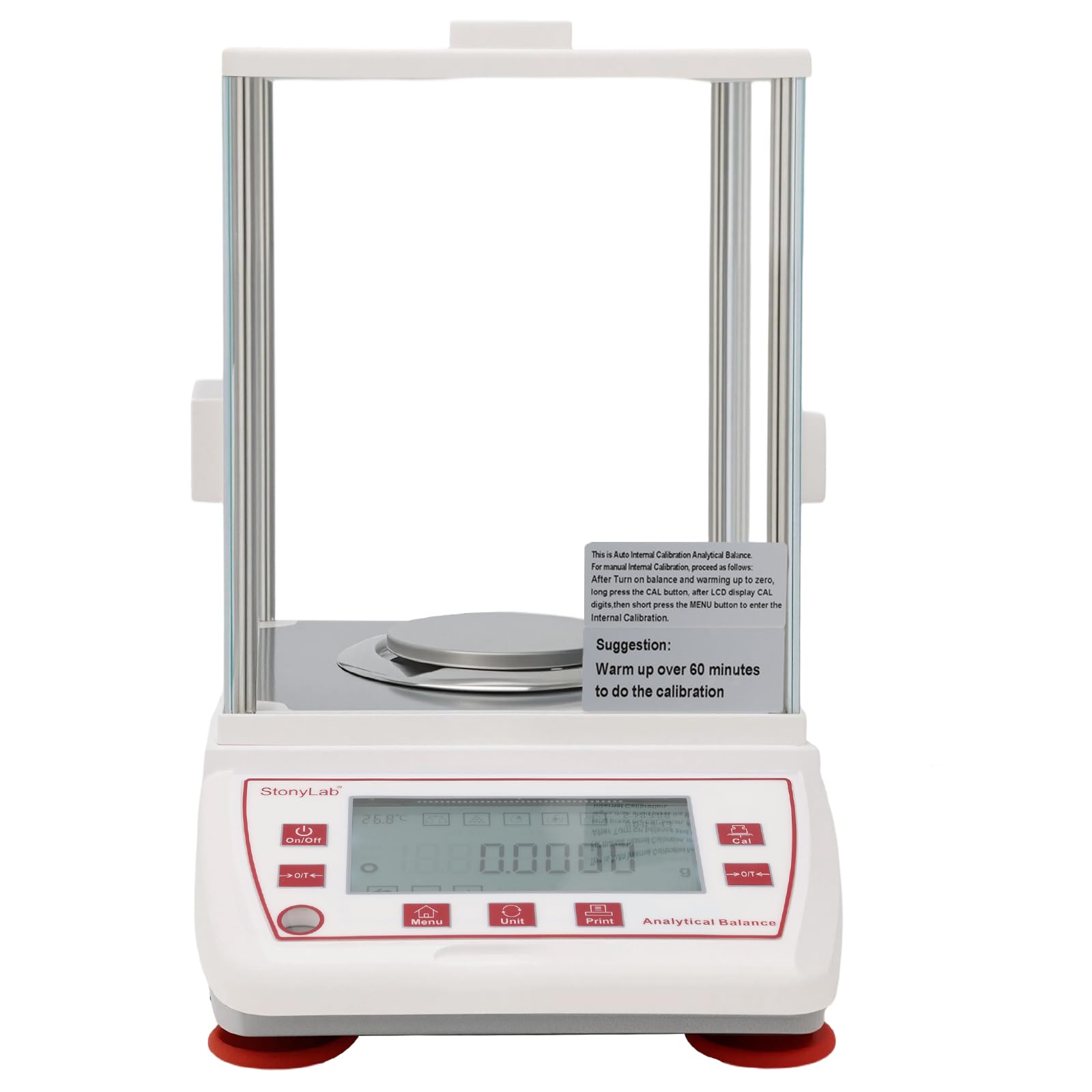 stonylab Balanza Analítica 220g/0.0001g, Calibración Interna, Balanza Ultra-Micro de 0.1mg, Auto Cal, Modo de Conteo,% Modo, Balanza de Alta Precisión para Laboratorio
