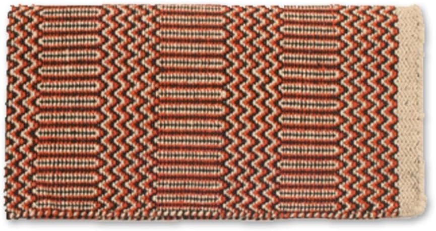 Mayatex Rust and Brown Double Weave 32x64 Acrylic Blend Saddle Blanket