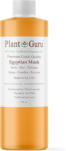 Aceite aromático de almizcle egipcio de 8 onzas líquidas. Aceite perfumado para hacer jabón, velas, bombas de baño, mantequillas corporales.