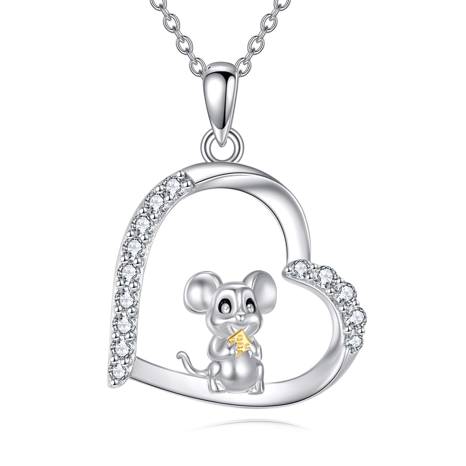 DAYLINLOVE Tier Halskette 925er Sterling Silber Tier Schmuck für Frauen Freunde Geburtstagsgeschenk