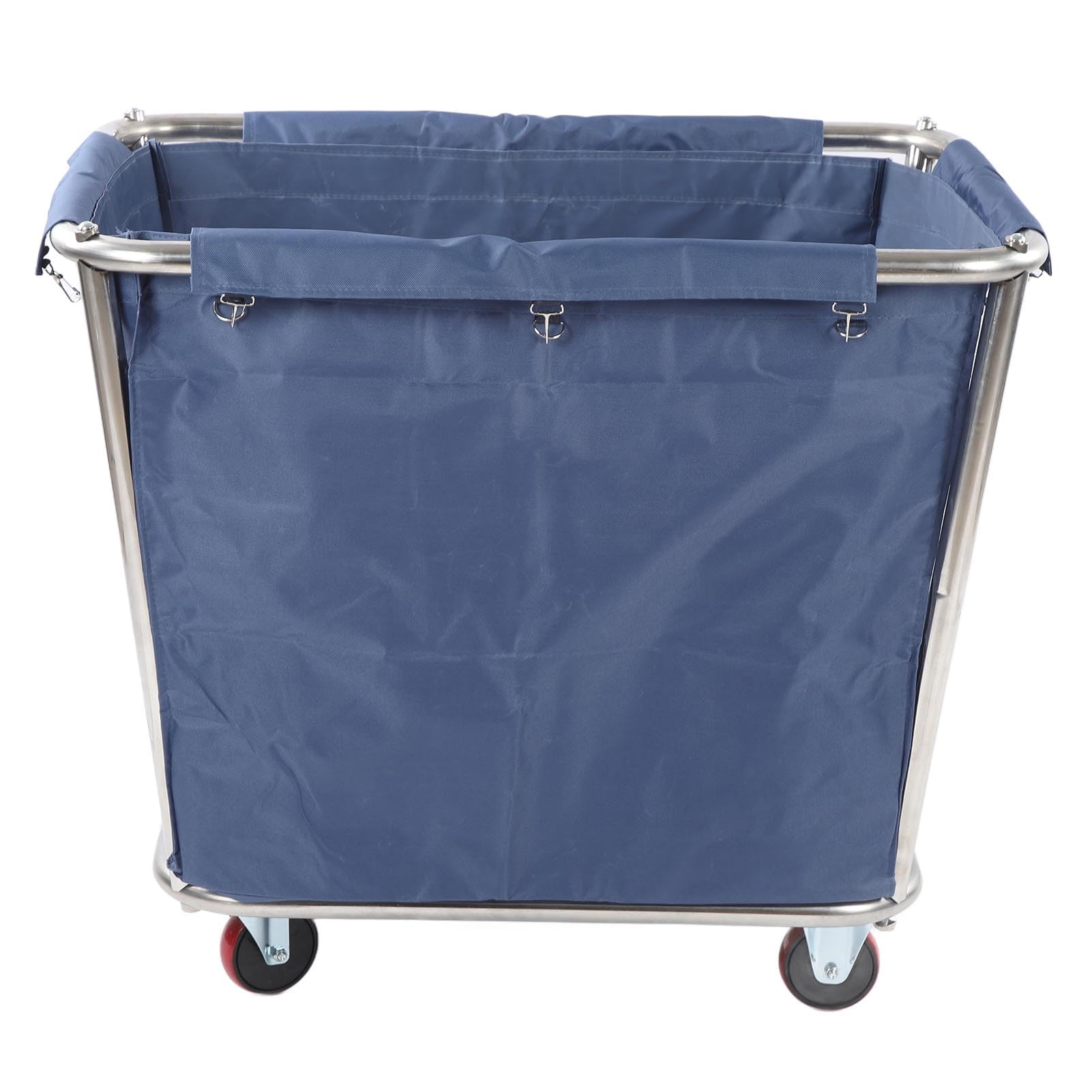 Carrito de Lavandería, Cesta de Lavandería Comercial con Ruedas, Cesta de Lavandería, Clasificador de Ropa con Marco de Acero para el Hogar, Hotel, Lavandería, 350 L