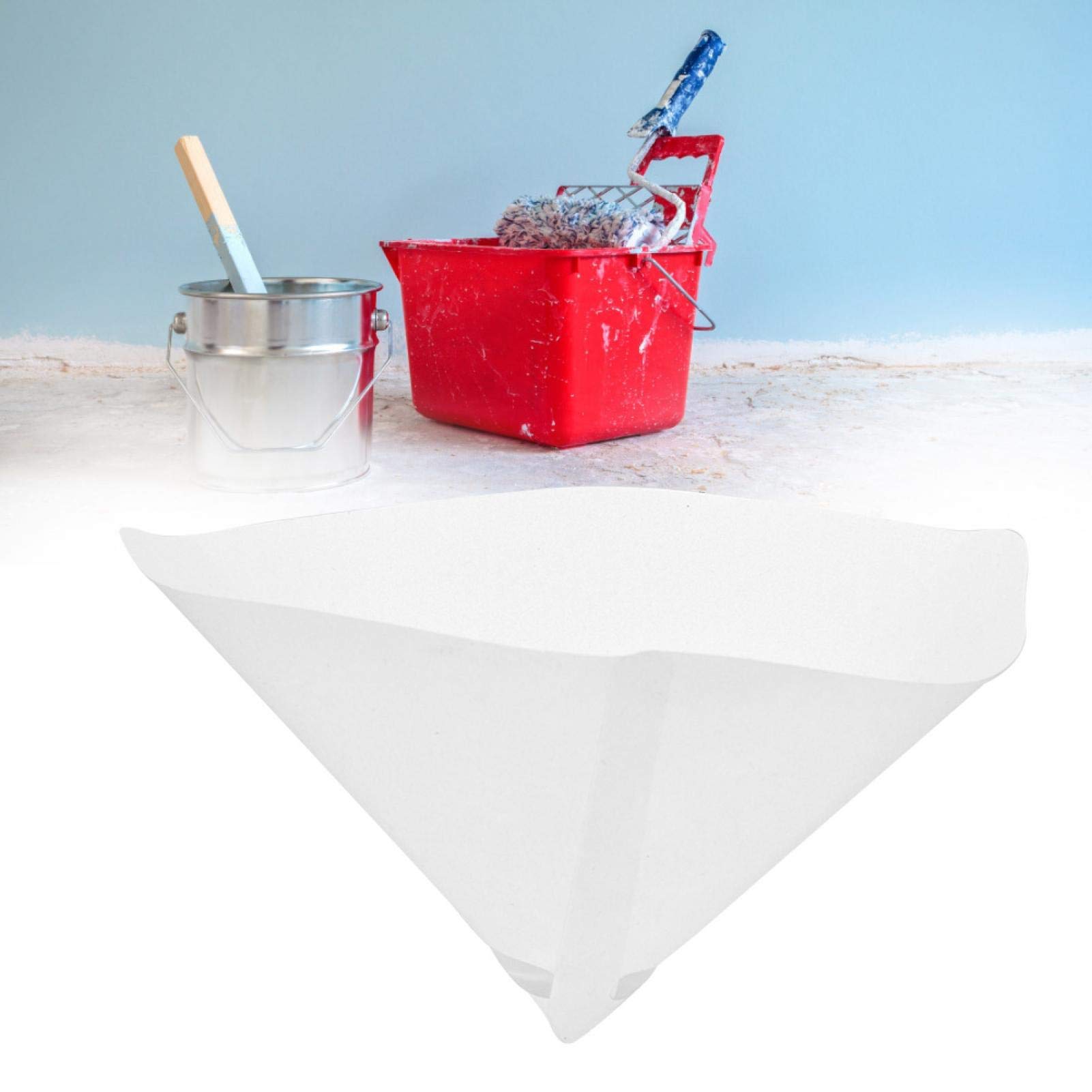 LANTRO JSPaint Strainer, 100 Mesh Disposable Paper Paint Strainer, Conical Industrial Coating Cone Funnel, Paint Filter for Spraying(50pcs)