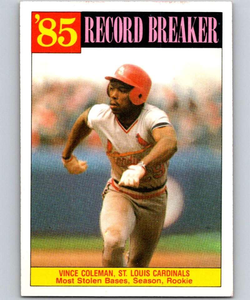 Amazon.com: 1986 Topps Baseball #201 Vince Coleman St. Louis