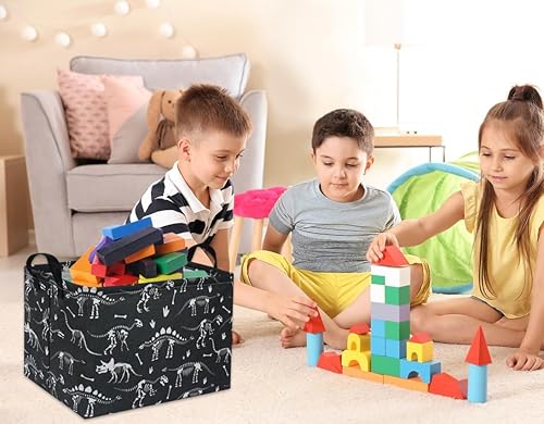 Miniatura 168 de HIYAGON Cesta de almacenamiento para niños, cesta de regalo para bebé, cesta de regalo, cesta organizadora de juguetes lindos, caja rectangular