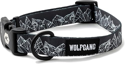 Wolfgang - Collar de entrenamiento ajustable de alta calidad para perros pequeños, medianos y grandes, fabricado en Estados Unidos, estampado