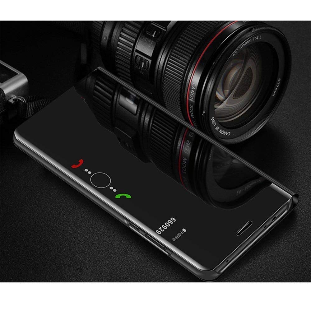 Coque étui à Rabat Miroir Pour IPhone 17 Pro - Cuir PU + PC, Fonction Support - Protection Complète, Design élégant