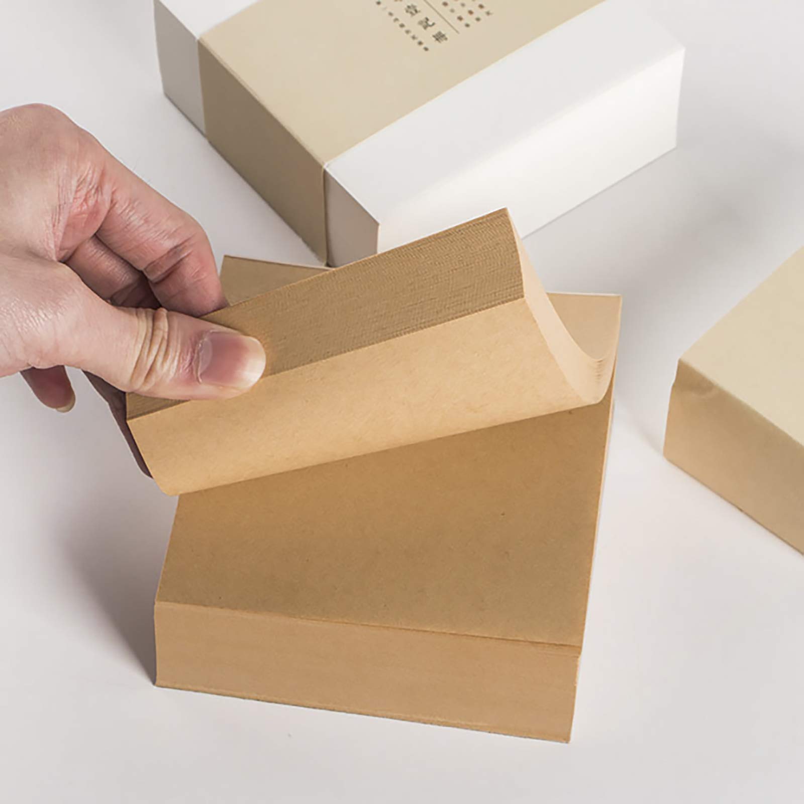 VANRA Note Cube 4 x 10,2 cm (non appiccicosa) Ricarica Cubo memo (senza supporto) Pagine strappate (non allentate) Grattini vuoti, 400 fogli / cubo (Kraft Brown)