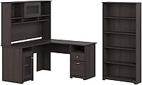 Vista 14 de Bush Furniture Cabot - Escritorios para oficina en casa, 60 W, color roble espresso