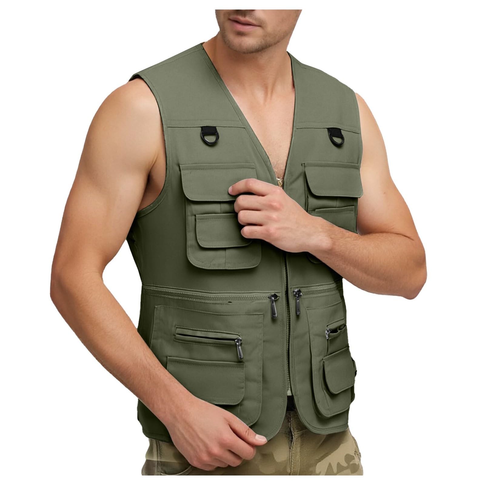 Generisch Gilet estivo da uomo, in pelle, da motociclista, 6XL, gilet da | Gilet traspirante per il tempo libero, da motociclista, in pelle scamosciata, senza cappuccio, gilet trapuntato