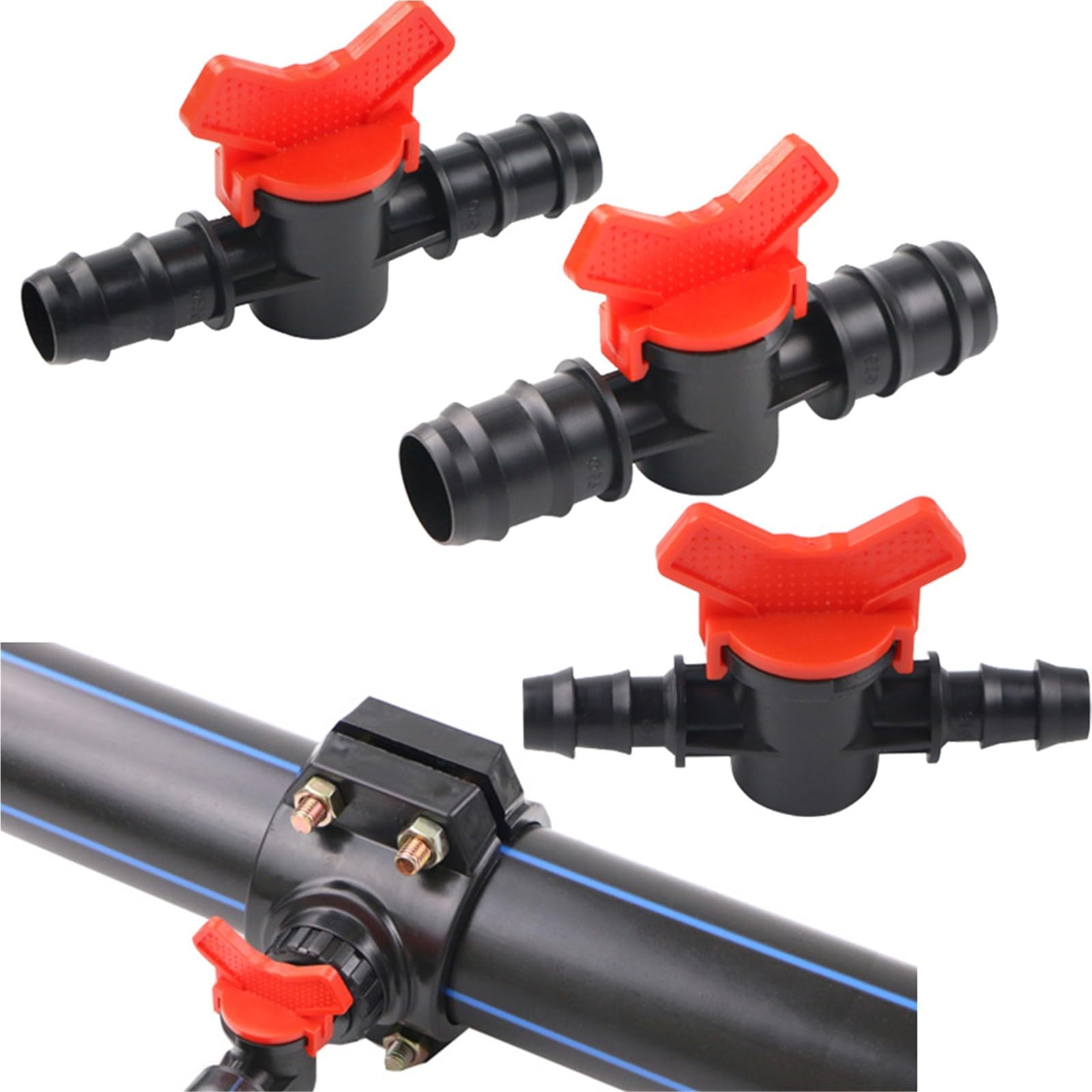 Grifo de manguera de jardín DN15 DN20, válvula de agua de riego de 16 mm, 20 mm, 25 mm, grúas de conector de parada de agua (25 x 25 mm)