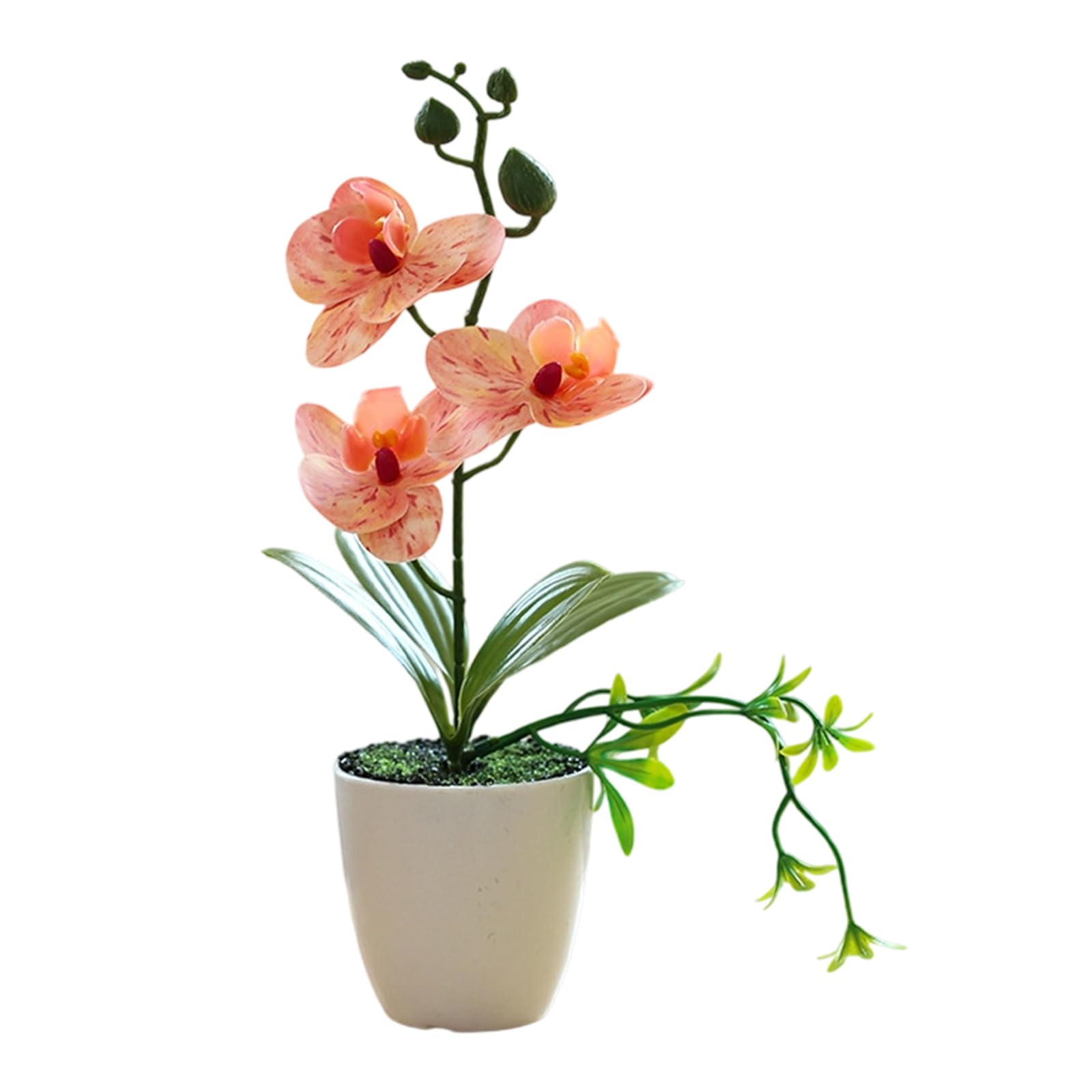 Woedpez Silk Orchids Bonsais Arrangement Artificial Floral Home Decoration Centerpieces for Living Room and Bedroom Realistic Artificial Butterfly Orchids Plant