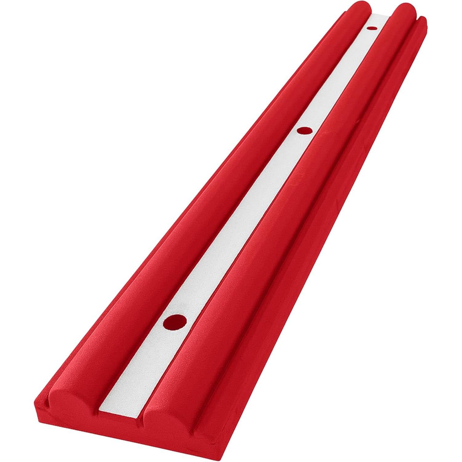 Berry Red Wall Bumper Protector 100CM | Heavy Duty Rubber Garage Wall Guard with Reflective Strip | Vehicle Impact Protector for Parking Warehouses Loading Bays Indoor Outdoor Use - Pack of 1