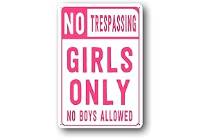 Girls Only Sign: No Trespassing, No Boys Allow