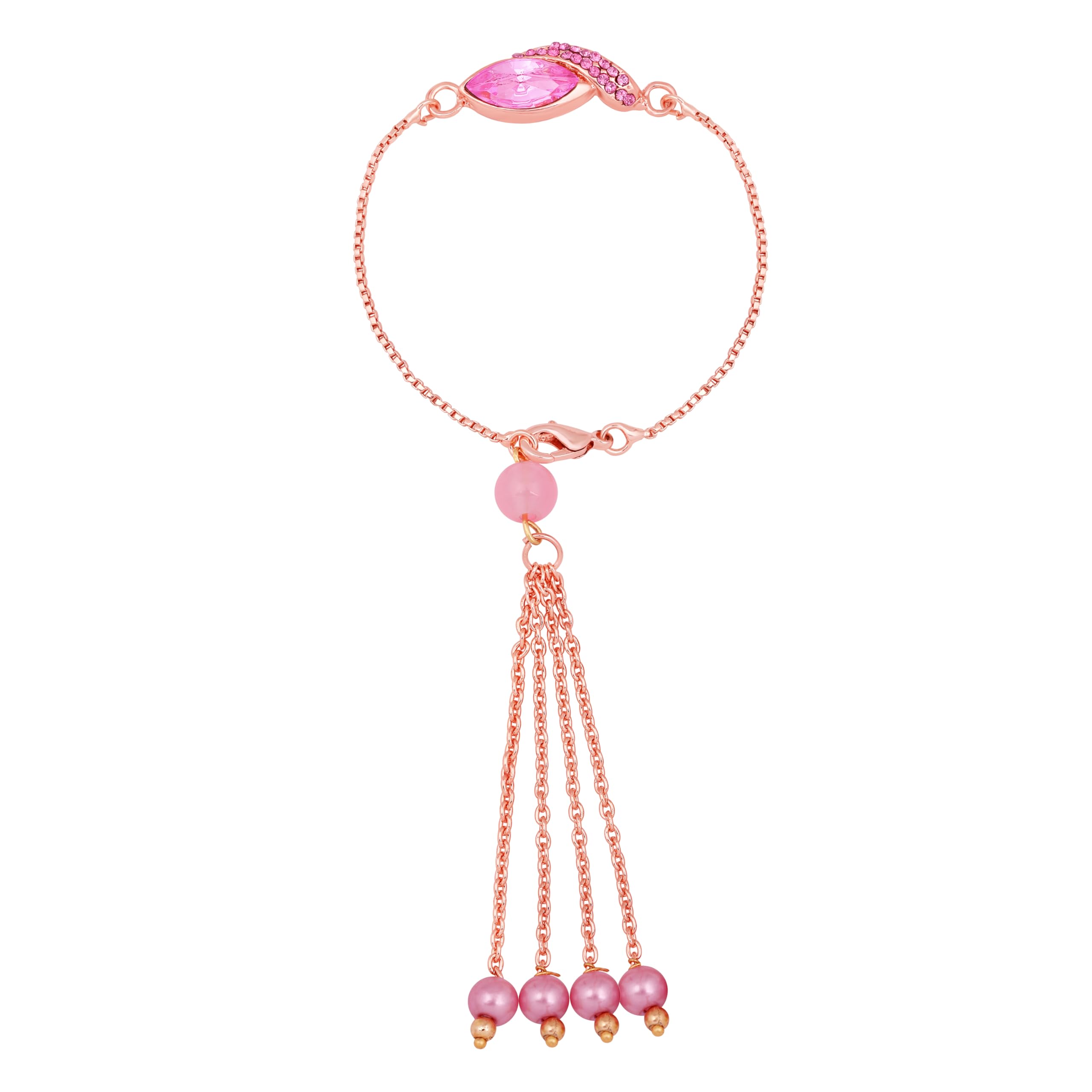 Mahi Rose Gold Plated Pink Crystals Studded Simple and Classic Lumba Rakhi for Bhabhi (RAL1100805ZPin) (B0D7918LYP) Amazon Price History, Amazon Price Tracker