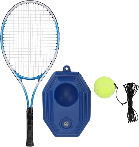 Entrenador de tenis portátil de gran tamaño para practicar tenis herramienta de entrenamiento para todas las edades principiantes (1 raqueta 1