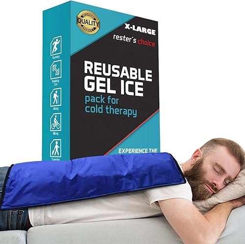 Miniatura 18 de Bolsa de hielo flexible y suave para lesiones reutilizable (mediano: 7 x 12 pulgadas) para lesiones de cara, hombros, cadera, pierna, brazo, tobillo