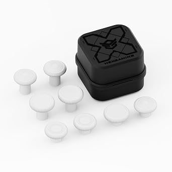 HEXGAMING 8-Pack Replacement Thumbsticks Caps, White