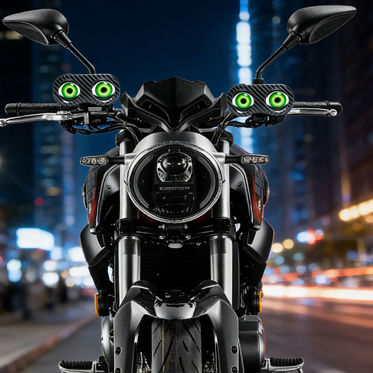 Feu arrière de vélo LED dynamique Demon Eyes, sans application, étanche, objectif 3D de type C, 20 modes, télécommande, feu arrière LED pour vélo, moto, idée cadeau