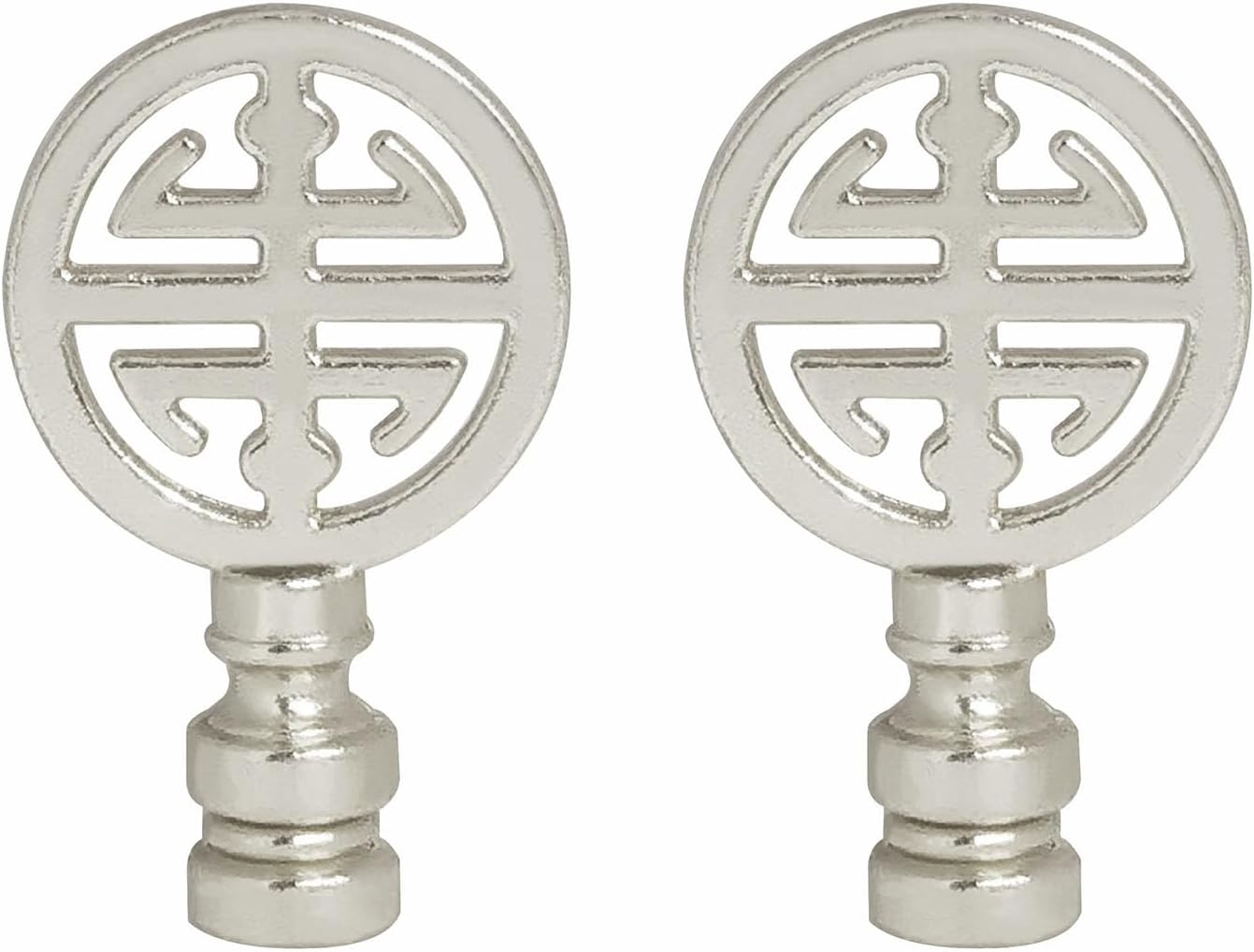 GY & CK® Lamp finials Oriental lampshade finial knob Happiness Symbol lamp shade Decoration Finial Top Lamp Parts, Set of 2 (Brass)