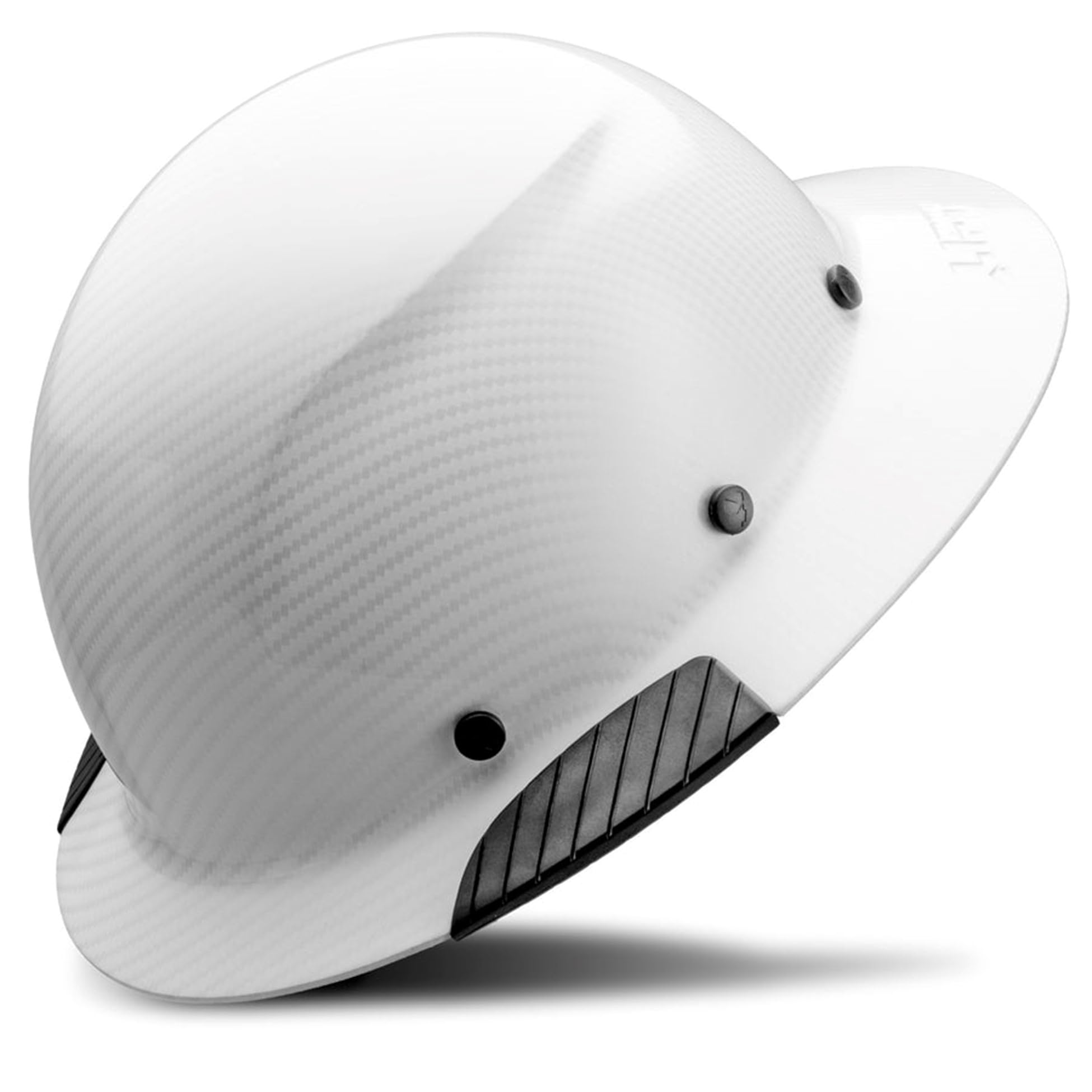 DAX Fiber Resin Full Brim Hard Hat (White Carbon Gloss