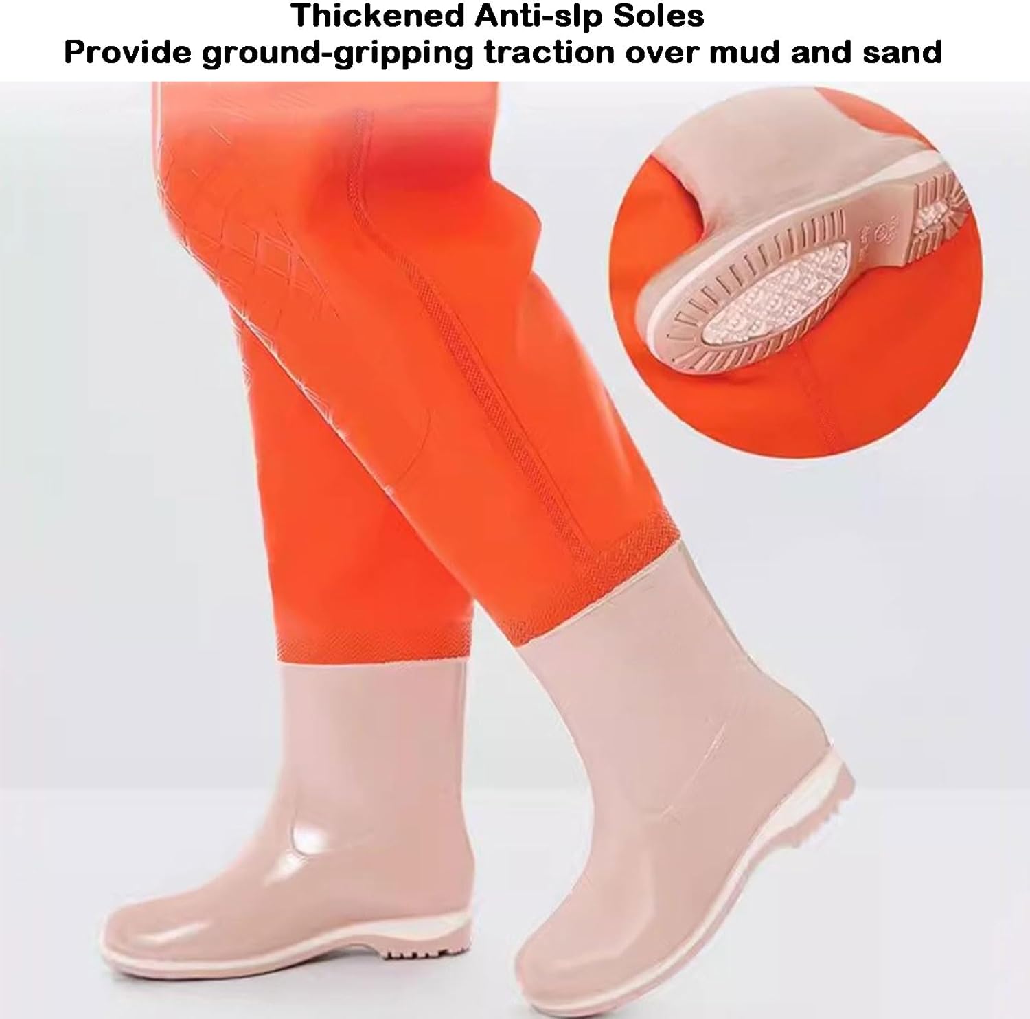 Waders for Women, Waders PVC Waterproof Lightweight Fishing Waders with Boots, Bootfoot Hunting Chest Waders for Water Work (Purple,36)