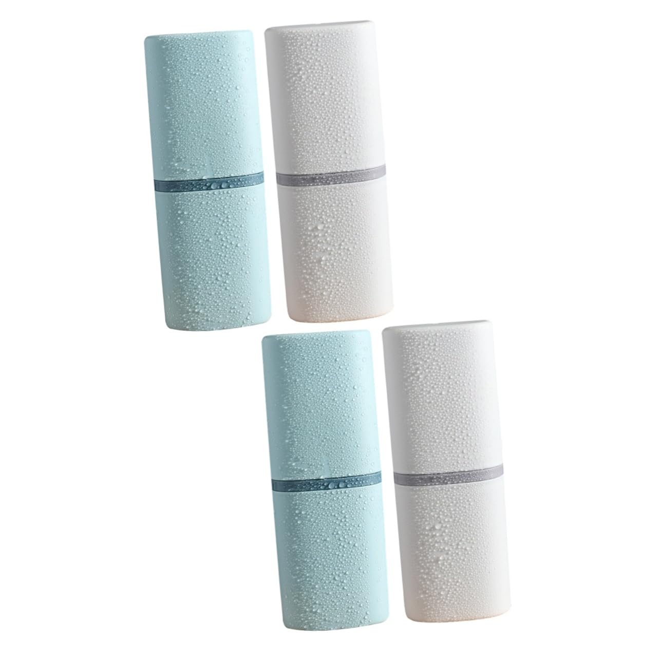 FRCOLOR Porta Spazzolino Viaggio Custodia Per Spazzolino Denti Con Tazza Lavaggio 4 Pezzi Per Spazzolino Denti Custodia Portatile Per Spazzolino Denti