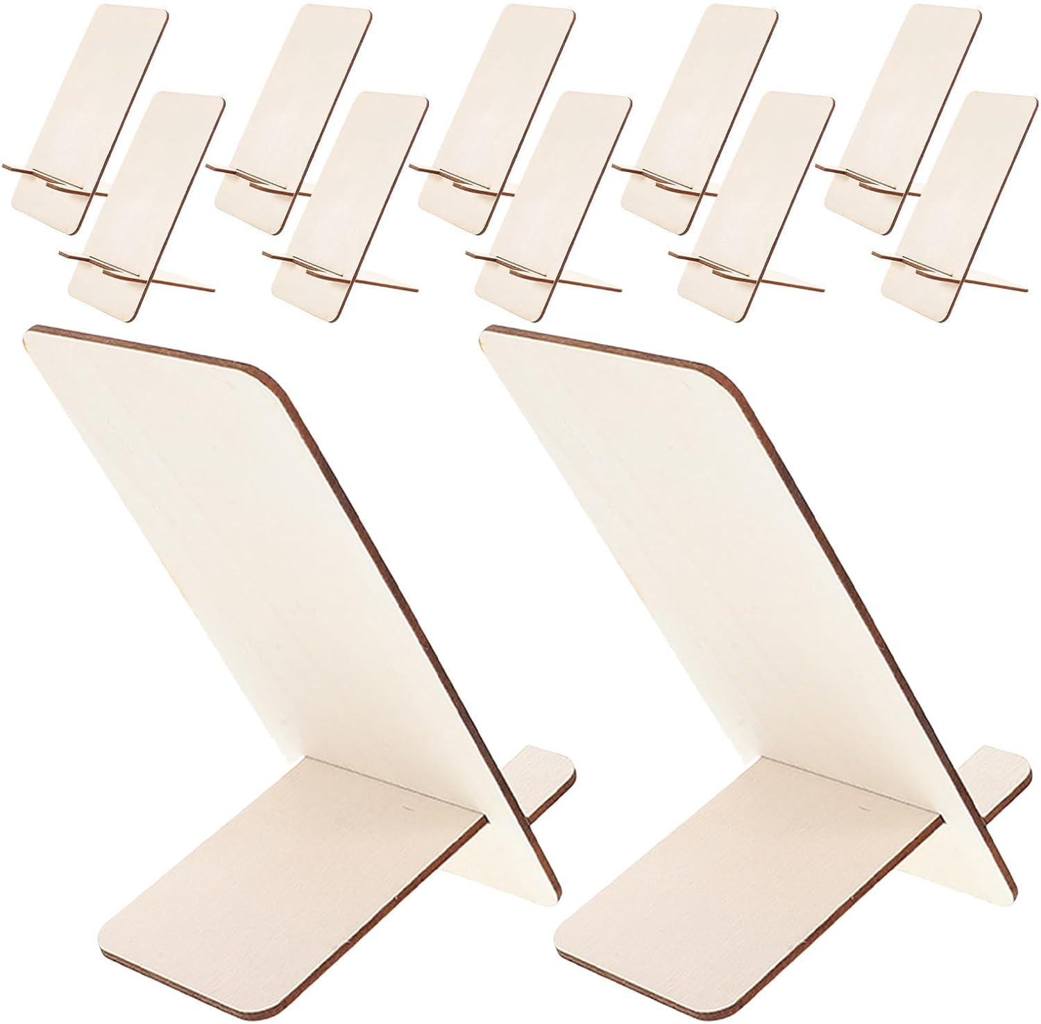 TOYANDONA 25pcs Wood Phone Holder Stand for Desk and Mobile Tablet Cradle