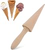 Wooden Waffle Cone Roller,Ice Cream Cone Mould,Wooden Cone Mold Waffle Cone Roller Pizzelle Roller Cream Horn Pastry Roll Molds Egg Roll Conical Mould DIY Cooking Baking Tool