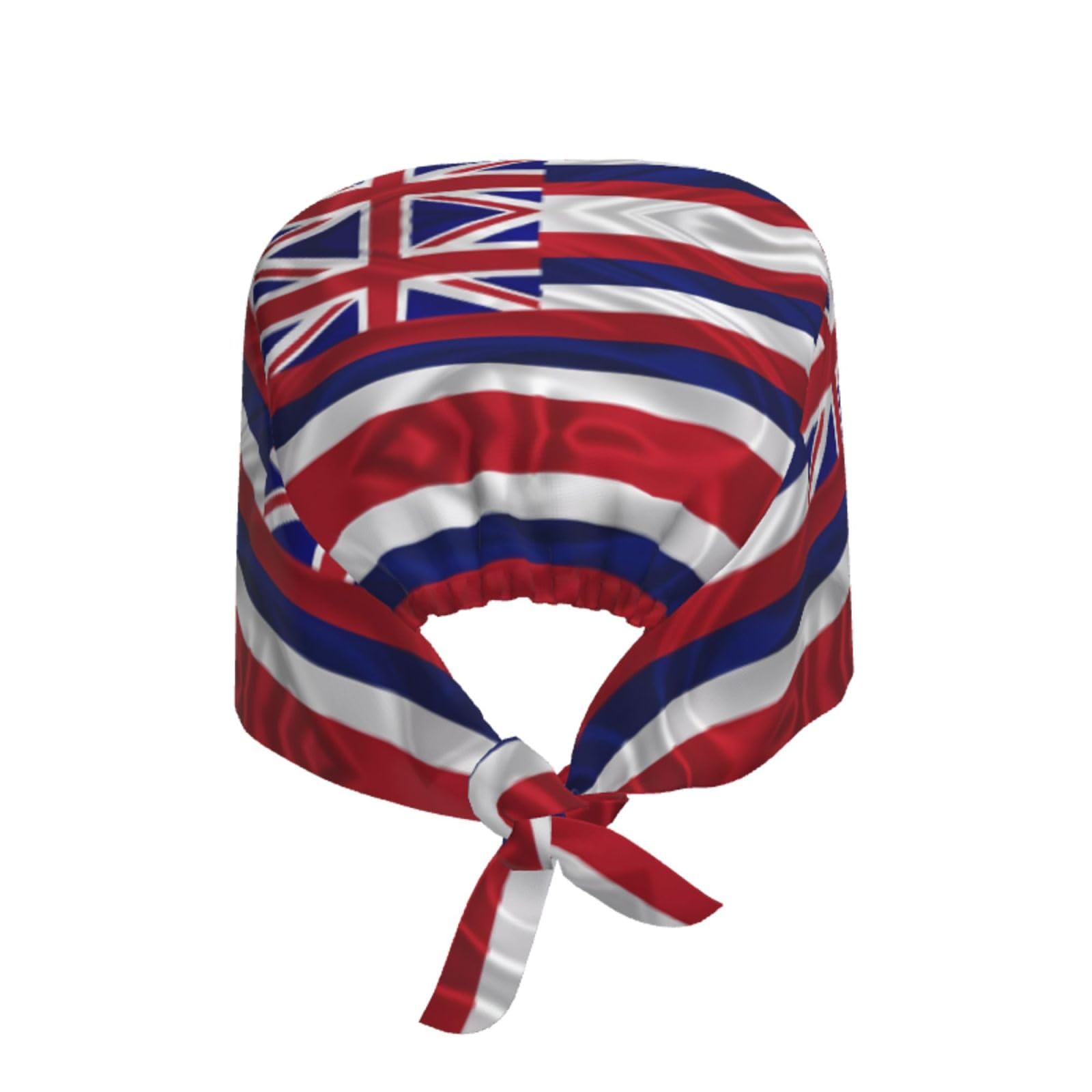 YYHWHJDE Breathable Work Hat Flag of Hawaii American Prints Adjustable Comfortable Chef Hat for Women & Men Black