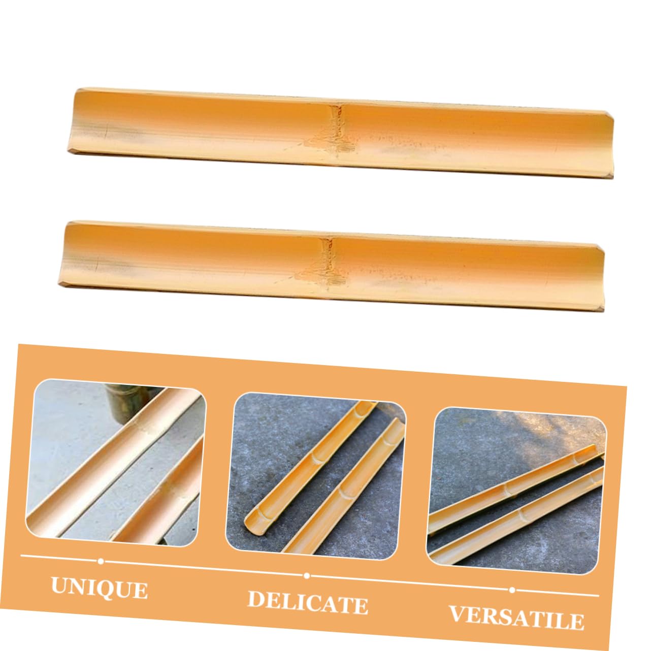 PRETYZOOM 2pezzi Fontana Acqua Bamboo Piccola Riciclo Per Acquari e Giardino Decorazione Naturale in Bamboo Resistente Canale d Acqua Multiuso Per Esterni e Vasche Pesci