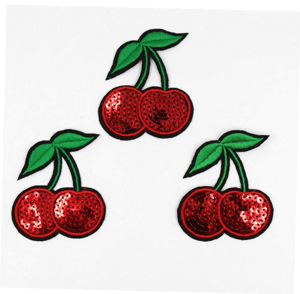 Pear Iron on Patch, Embroidered Fruit Patches, 38mm Pear Appliqué, Fruit Garment Patch, Sewing Supplies, No Sew Patches, Small Patches