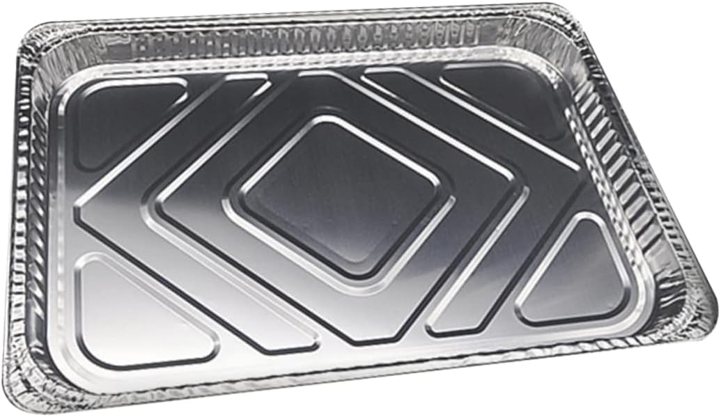 IMIKEYA 10pcs Disposable Aluminum Foil Drip Pan Trays for Maintenance Efficient Grease Catching for Outdoor Cooking