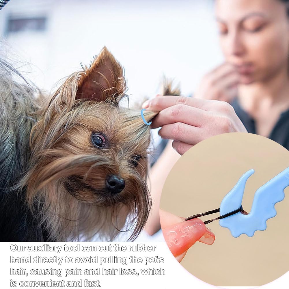 1000PC Hair Gummies, Dog Elastic Bands Bundles, Mini Small Hair Ties, Dog Hair Accessories, with Hair Band Cutter, Beauty Accessories 6
