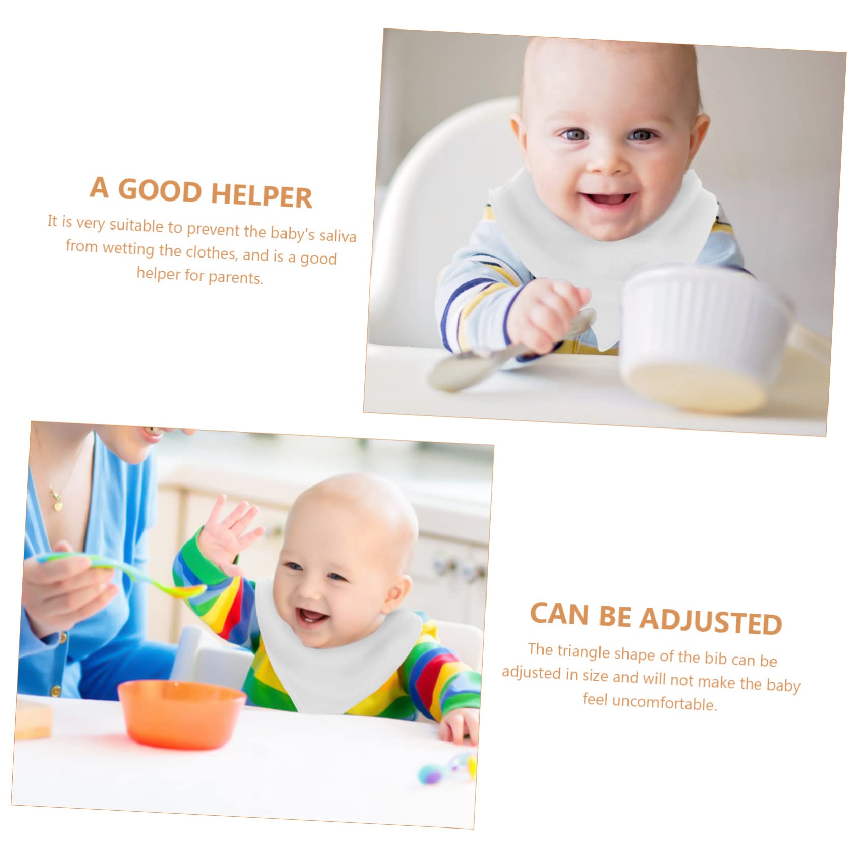 ibasenice 4sets Baby Speichel Lätzchen Neugeborenen Baumwolle Lätzchen Sabbern Bib Kleinkind Mahlzeit 3 ​​stücke * 4