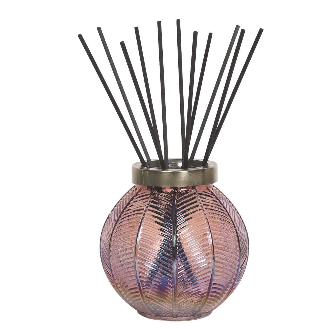 Aroma Pink Lustre Glass Large Reed Diffuser & 50 Fibre Reeds