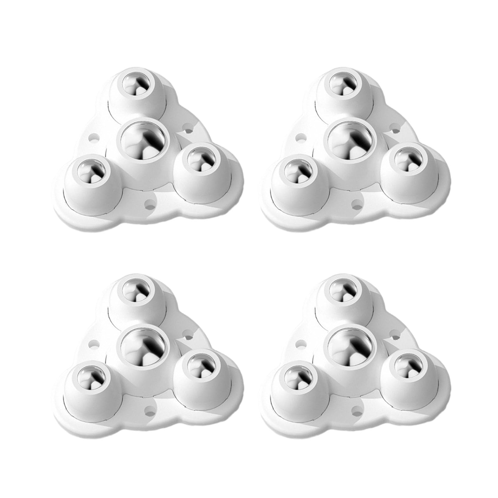 4pcs Not Drill Adhesive Furniture Base Casters 360 Degree Rotating Bearing Wheel Stick On Furniture Movers for Sofa Bed