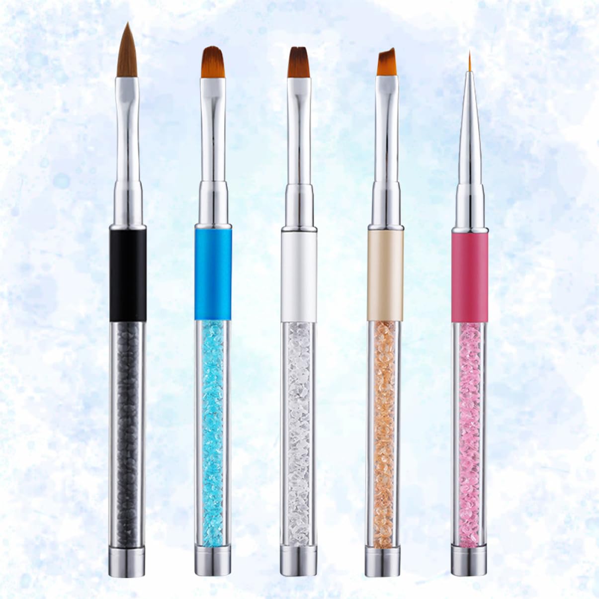FOMIYES 3 Set Di Penna Per Nail Art Manico in Strass Pennello Per Unghie Forniture Per Principianti 5 Pezzi*3