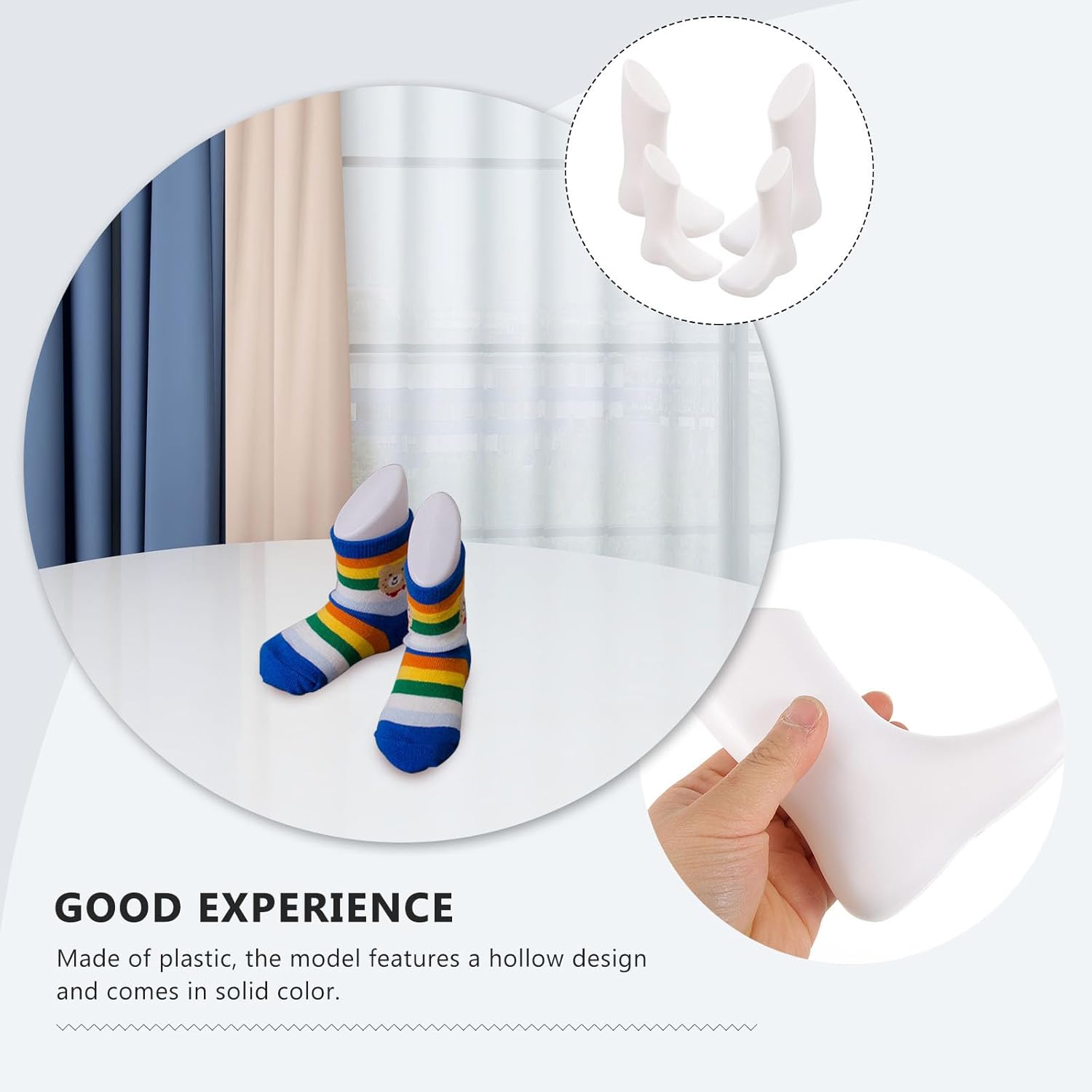 Healeved Baby Foot Mannequin Display Toddler Shoe Model 5.51X4.33X3.54In Reusable Store Accessory for Shoe and Sock Showcase