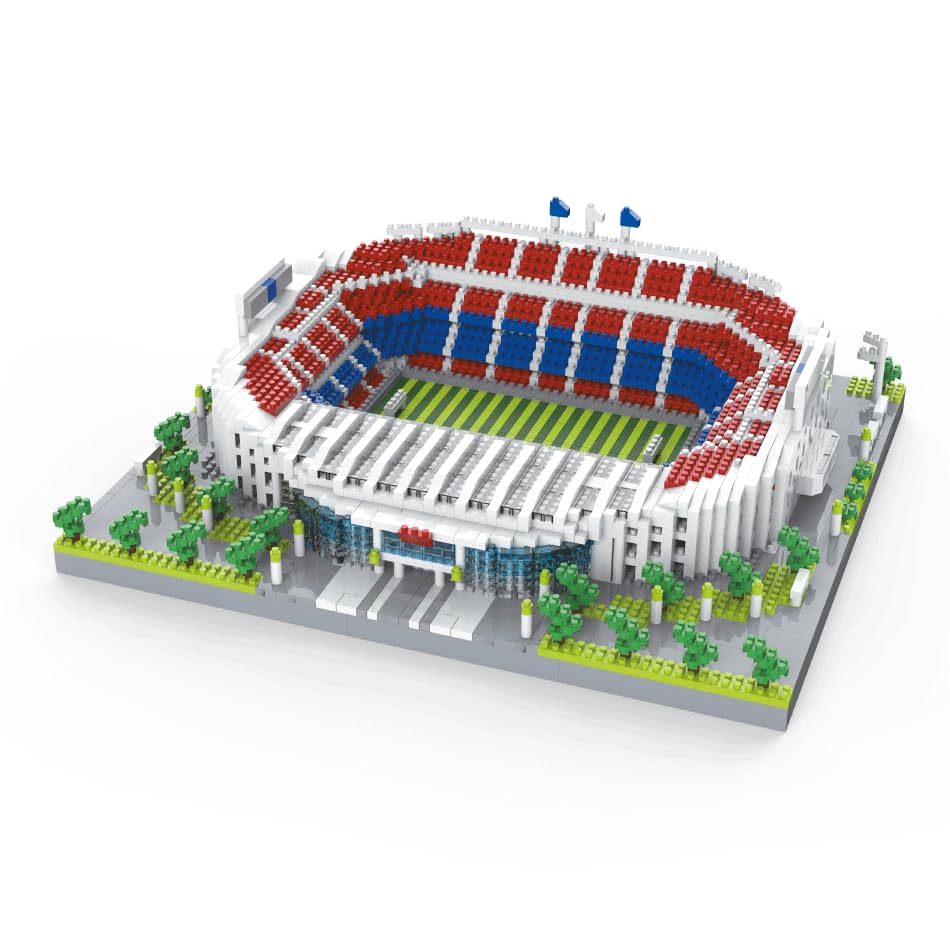 Modelo de Arquitectura para Armar con Bloques en Miniatura. Estadio de Fútbol en Barcelona, España.