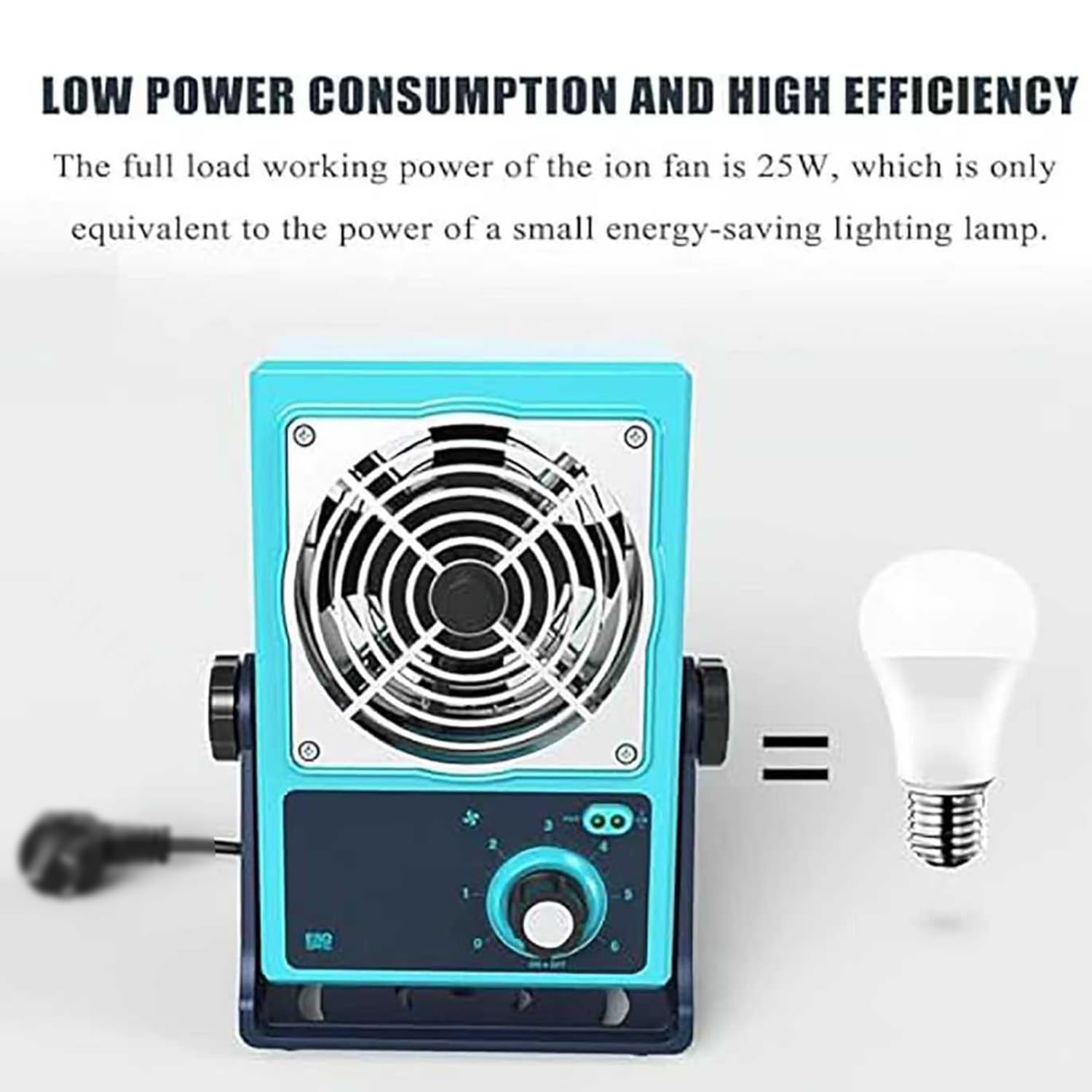 Eliminador De Electricidad Estática De 85 CFM Con Dispositivo De Limpieza, Soplador De Iones Antiestático De Escritorio, Ionizador Ajustable Sin Escalonamientos, Generador De Carga Positiva Y Negativa