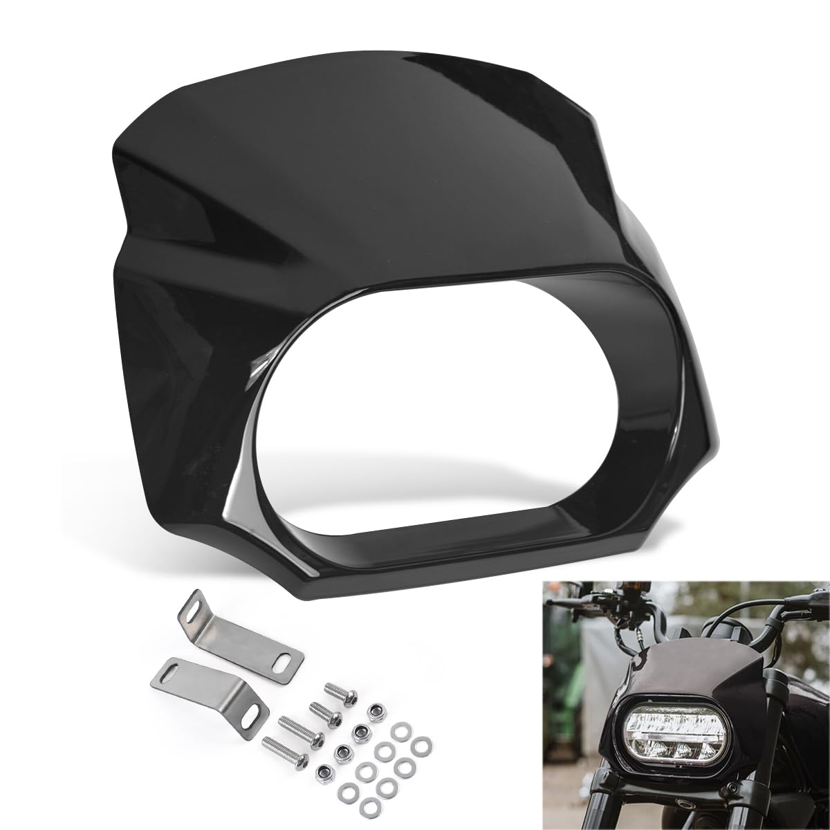 H RUO Headlight Fairing Mask Cowl Fit for Harley Sportster S RH1250S 2021 2022