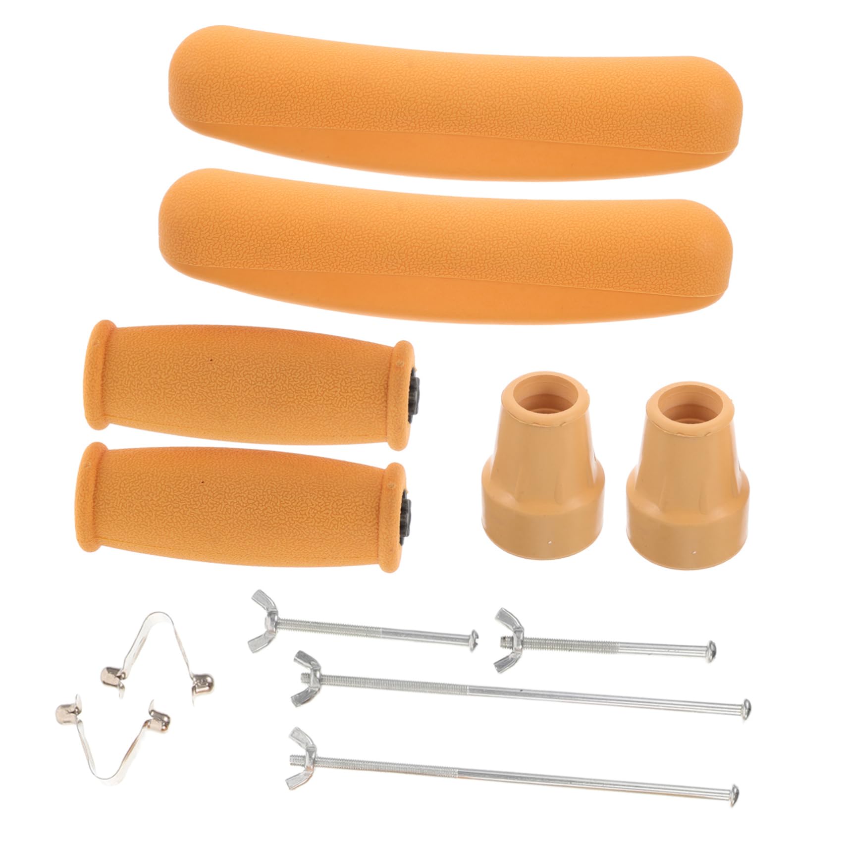 SHINEOFI Juego de Repuestos para Muletas Almohadillas para Axilas y Empuñaduras Antideslizantes de Goma, Diseño Ergonómico para Ayudas para Caminar