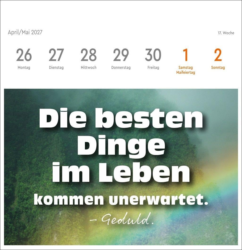 Visual Statements Premium-Postkartenkalender 2027: Woche für Woche motivierende Weisheiten und kluge Zitate zum Sammeln und Verschicken. Wochenkalender in modernem Typo Art-Design