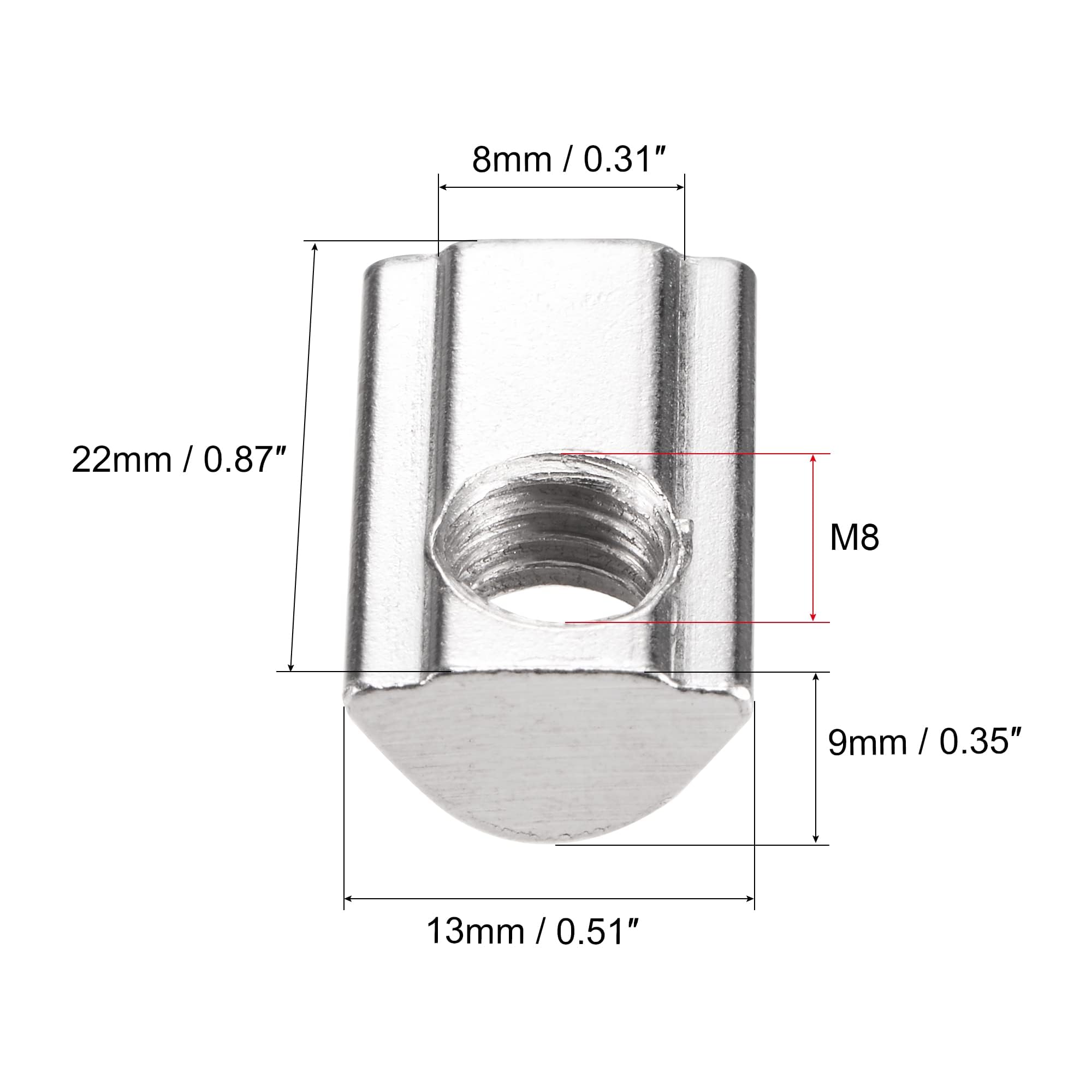 TA-VIGOR M8 T Slot Nuts Roll-in Spring T-Nuts - Image 2